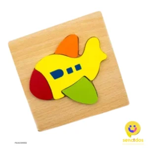 PZLSCD0002 - PUZZLE MADERA 4 PIEZAS - AVION DE PASAJEROS