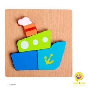 PZLSCD0003 - PUZZLE MADERA 4 PIEZAS - BARCO