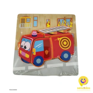 PZLSCD0004 - PUZZLE MADERA 4 PIEZAS - BOMBEROS