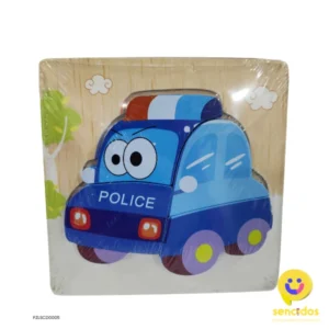 PZLSCD0005 - PUZZLE MADERA 4 PIEZAS - POLICÍA